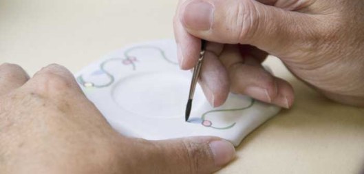 décoration sur faience